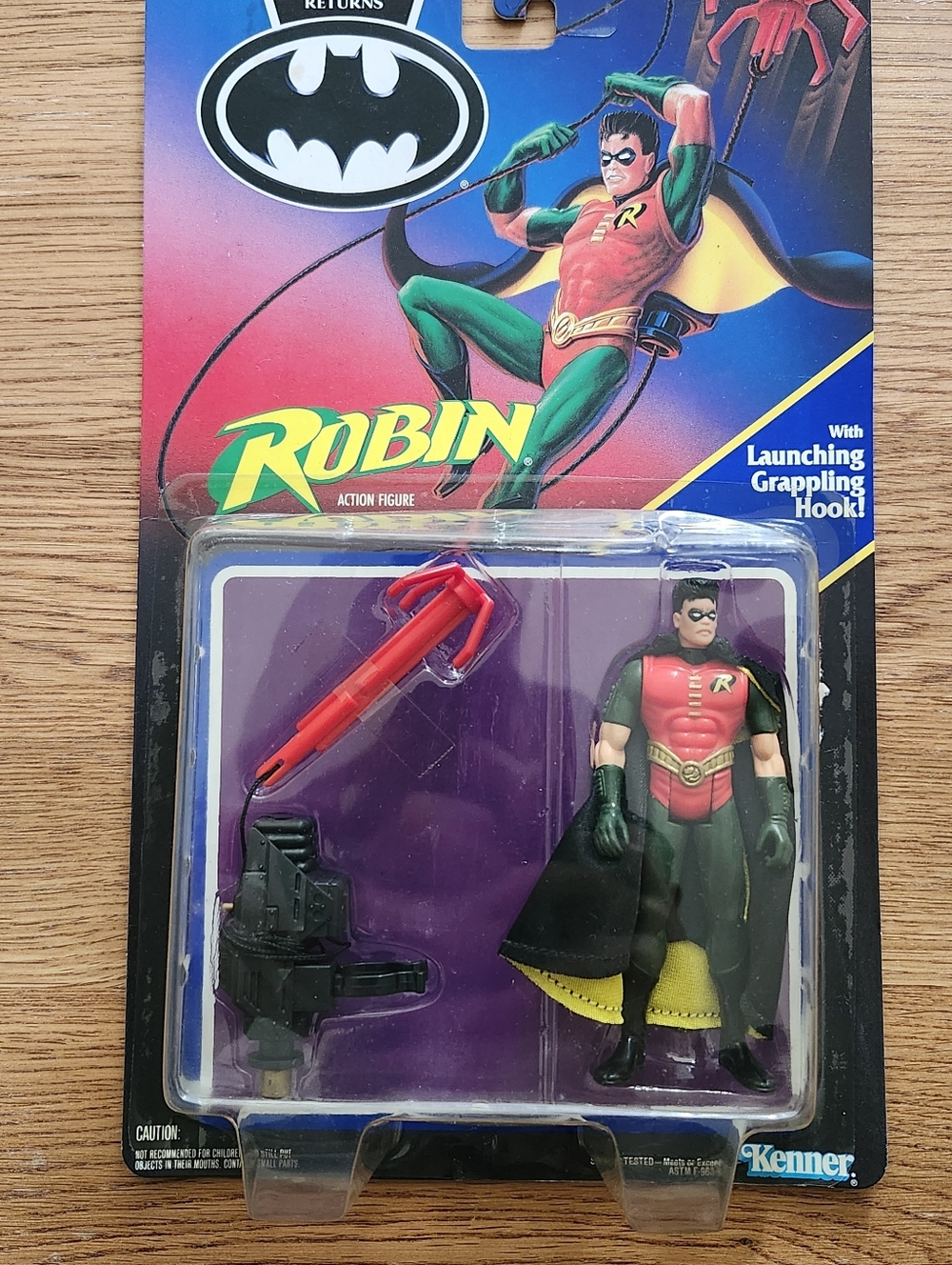 1991 Robin Action Figure with Launching Grappling Hook Batman Returns